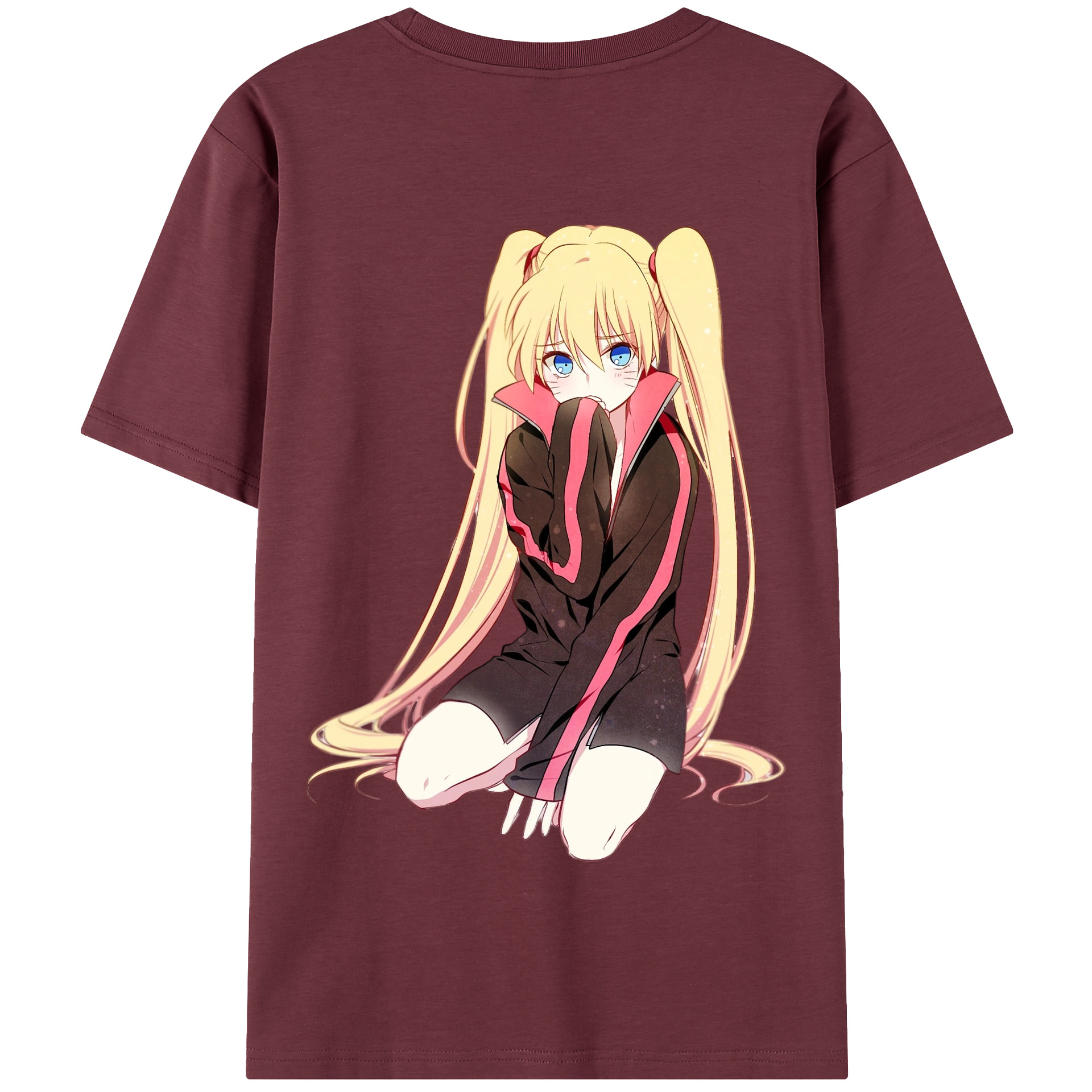 （画像用） NARUTO -ナルト- うずまき ナルト Uzumaki Naruto 綿100％半袖Tシャツ（背面プリント）